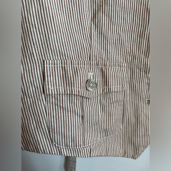 Rebecca Taylor Linen-Cotton Striped Vest Top - Picture 7 of 16